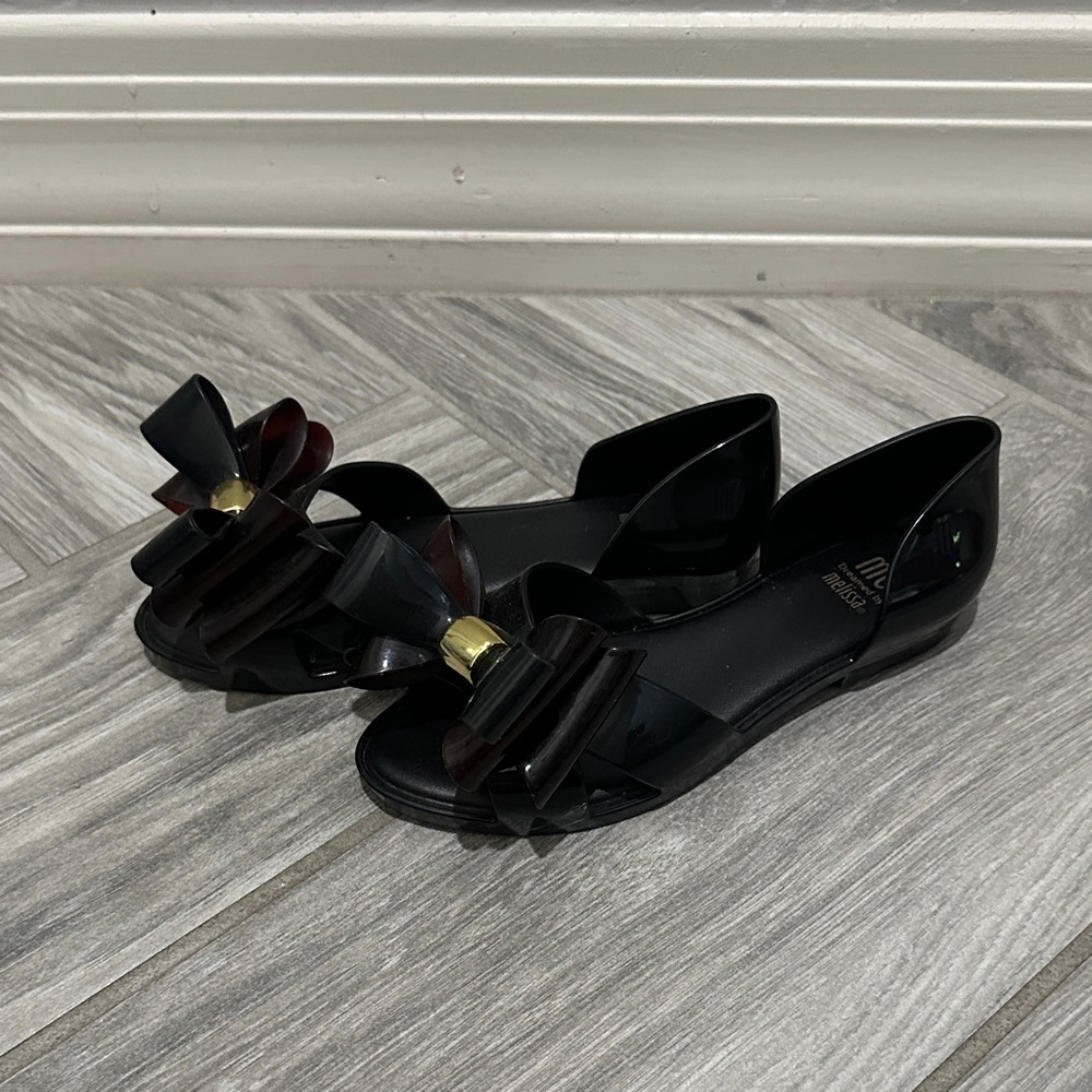 Melissa Girls Jelly Shoes with Bow Detail Size 12